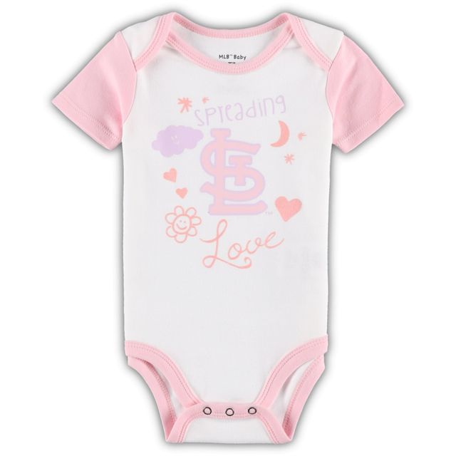 Ensemble body et tutu avec leggings pour nouveau-nés bébés Cardinals de Saint-Louis blancs/roses