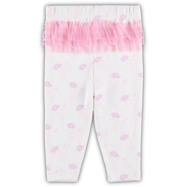 Ensemble body et tutu avec leggings pour nouveau-nés bébés Cardinals de Saint-Louis blancs/roses