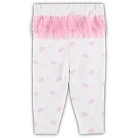 Newborn & Infant White/Pink St. Louis Cardinals Spreading Love Bodysuit Tutu with Leggings Set