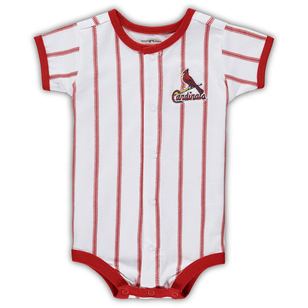 St. Louis Cardinals Girls Infant Sweet Spot Three-Piece Bodysuit, Skirt &  Booties Set - White/Red