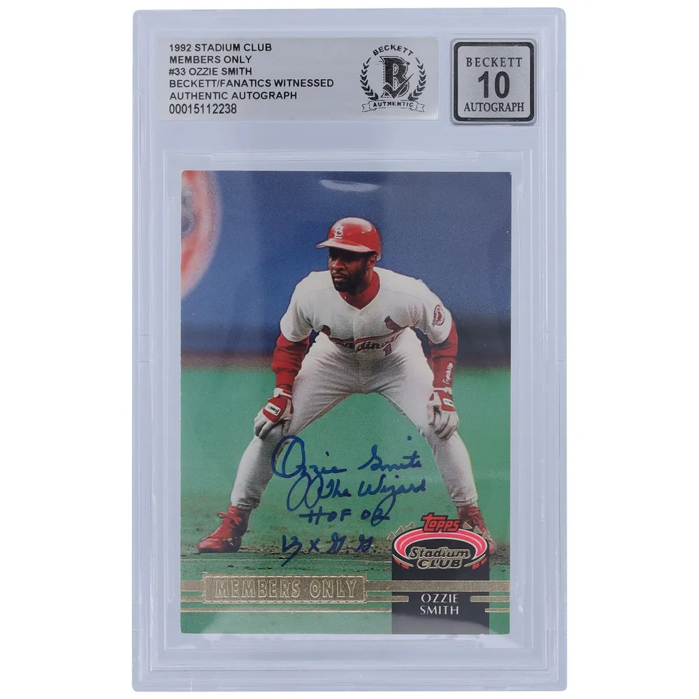 Ozzie Smith Autographed and Framed St Louis Cardinals Jersey