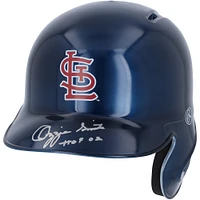 Casque de frappeur alternatif chromé Rawlings autographié par Ozzie Smith des Cardinals de St. Louis avec inscription « HOF 02 » - Exclusivité Fanatics