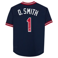 Maillot authentique dédicacé par Ozzie Smith des Cardinals de St. Louis par Mitchell & Ness avec inscription « The Wizard »