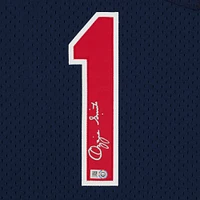 Maillot authentique Mitchell & Ness bleu marine autographié par Ozzie Smith des Cardinals de St. Louis