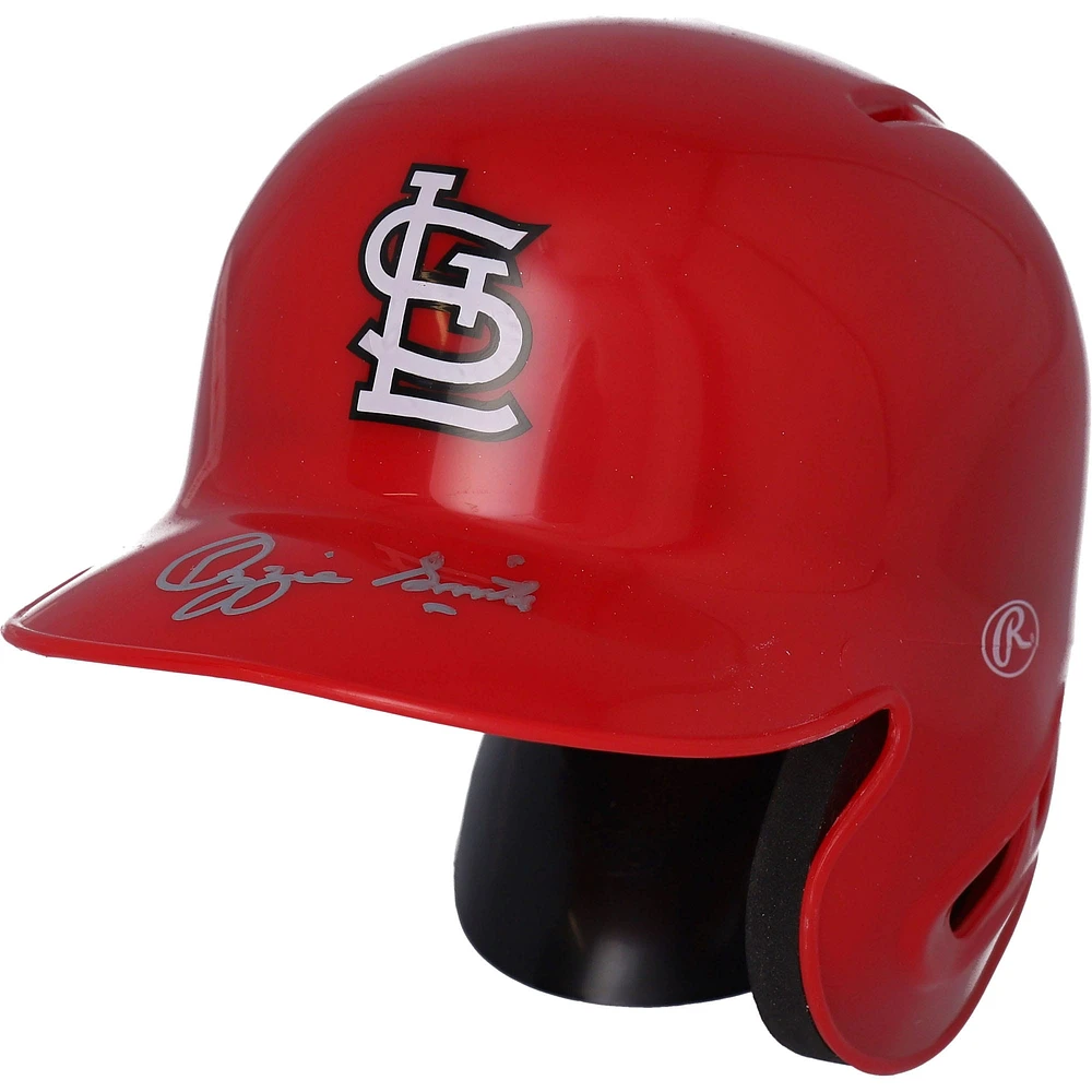 Casque de frappeur miniature Rawlings autographié par Ozzie Smith des Cardinals de St. Louis