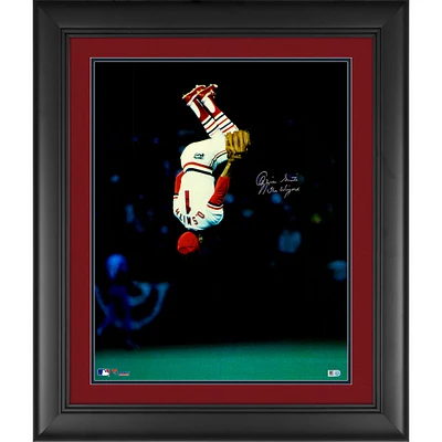 Ozzie Smith St. Louis Cardinals Framed Autographed 16" x 20" The Flip Photograph with "The Wizard" Inscription