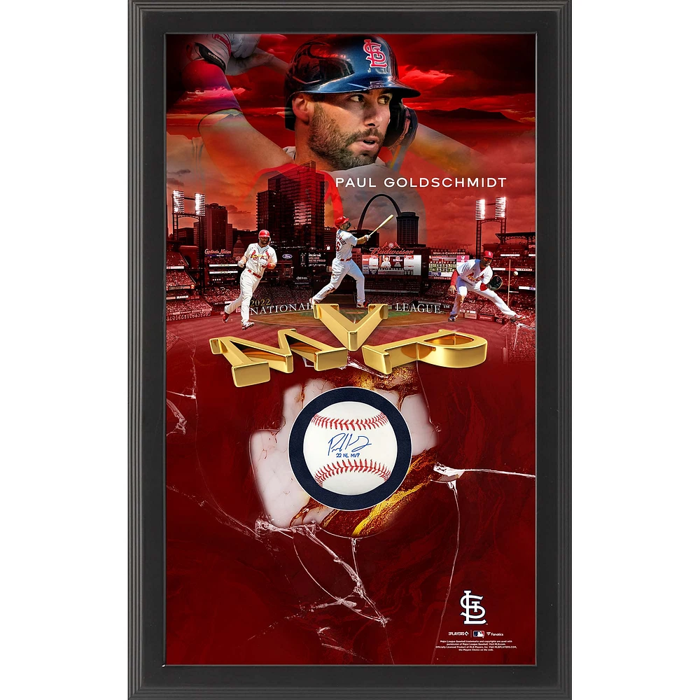 Paul Goldschmidt St. Louis Cardinals 2022 NL MVP Autographed Baseball Shadowbox with ''2022 NL MVP'' Inscription