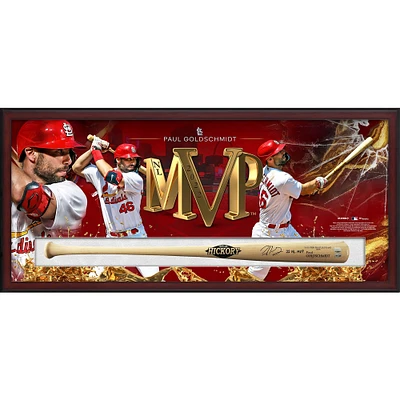 Paul Goldschmidt St. Louis Cardinals 2022 NL MVP Autographed Old Hickory Model Bat Shadowbox with ''2022 NL MVP'' Inscription