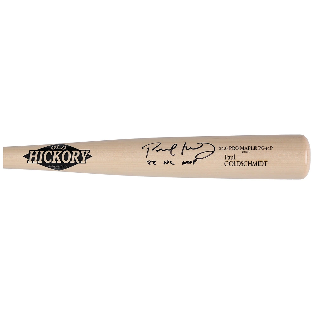 Paul Goldschmidt St. Louis Cardinals 2022 NL MVP Autographed Old Hickory Model Bat with ''22 NL MVP'' Inscription
