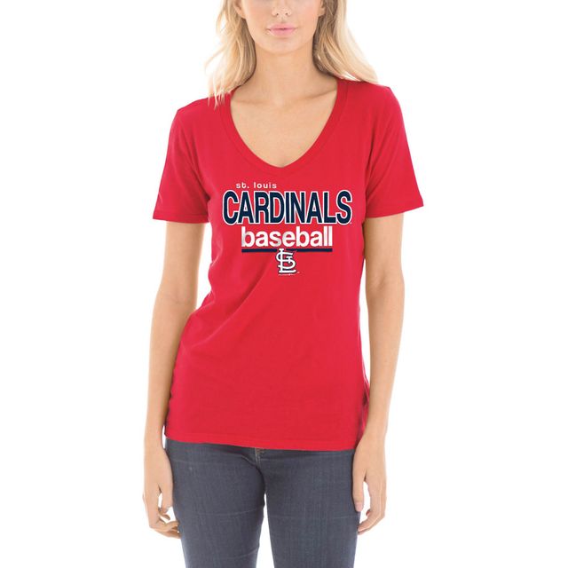 Women's Fanatics Branded Red St. Louis Cardinals Regulation V-Neck T-Shirt