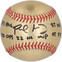 Paul Goldschmidt St. Louis Cardinals Autographed 2022 NL MVP Gold Leather Baseball with Multiple MVP Stats Inscriptions - Limited Edition of 46