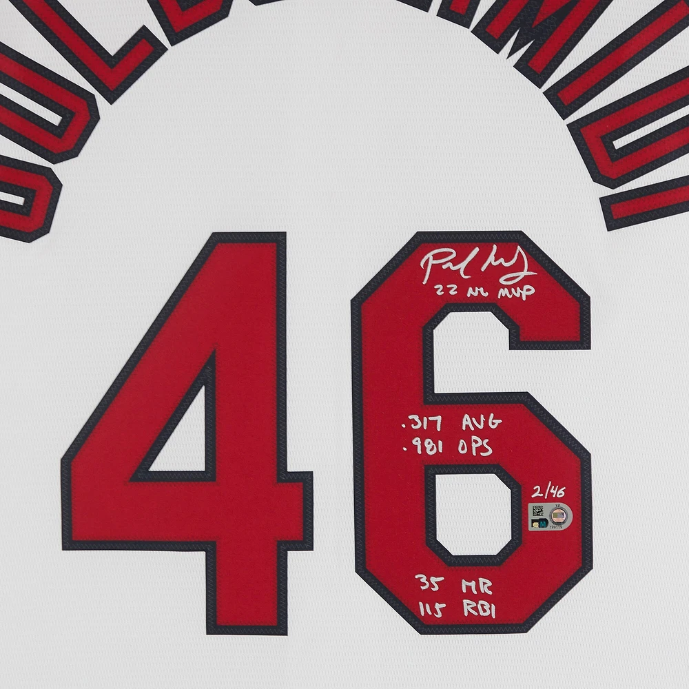 Paul Goldschmidt St. Louis Cardinals Autographed 2022 NL MVP White Nike Replica Jersey with "MVP Stats" Inscriptions - Limited Edition of 46