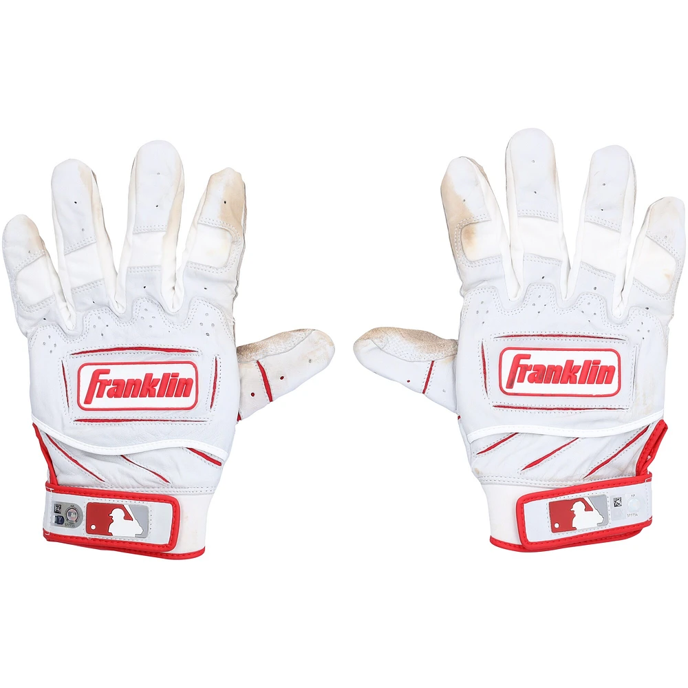 Gants de frappe Franklin blancs autographiés par Paul Goldschmidt des Cardinals de St. Louis lors de la saison 2023 de la MLB - RG13318349-50
