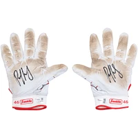 Gants de frappe Franklin blancs autographiés par Paul Goldschmidt des Cardinals de St. Louis lors de la saison 2023 de la MLB - RG13318349-50