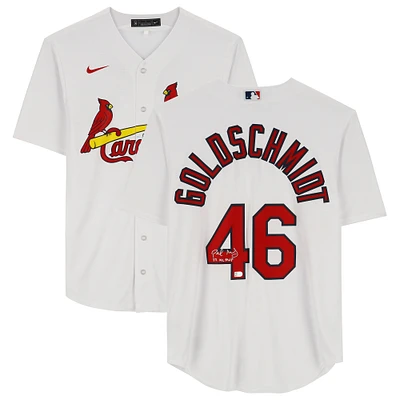 Paul Goldschmidt St. Louis Cardinals Autographed Nike White Replica Jersey with "22 NL MVP" Inscription