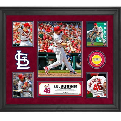 Paul Goldschmidt St. Louis Cardinals Framed 5-Photo Collage with Piece of Game-Used Ball