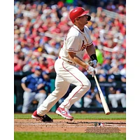 Paul Goldschmidt St. Louis Cardinals Unsigned Hitting White Jersey Photograph
