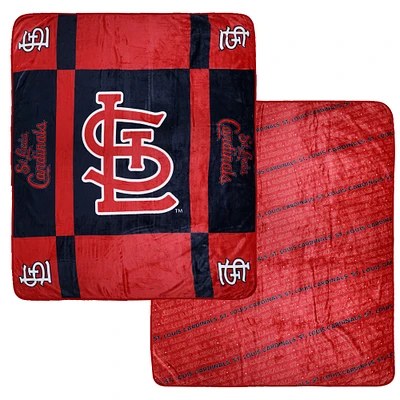 Couverture ultra confortable double face Pegasus St. Louis Cardinals 60" x 70" Reverse Block