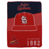 Couverture Pegasus St. Louis Cardinals 60" x 80" à rayures sur le chapeau