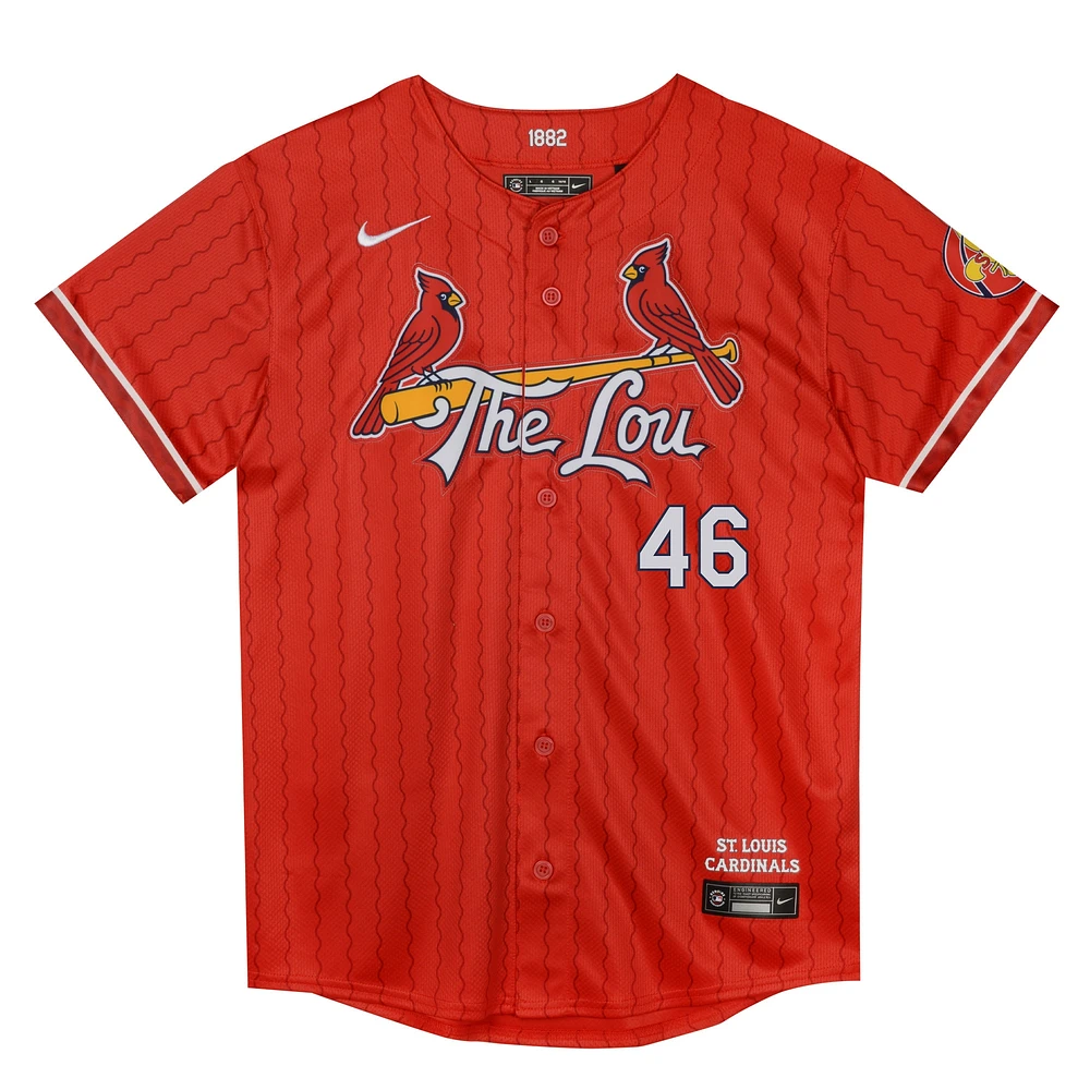 Maillot de joueur Nike Paul Goldschmidt St. Louis Cardinals 2024 City Connect Limited pour enfants d'âge préscolaire, rouge