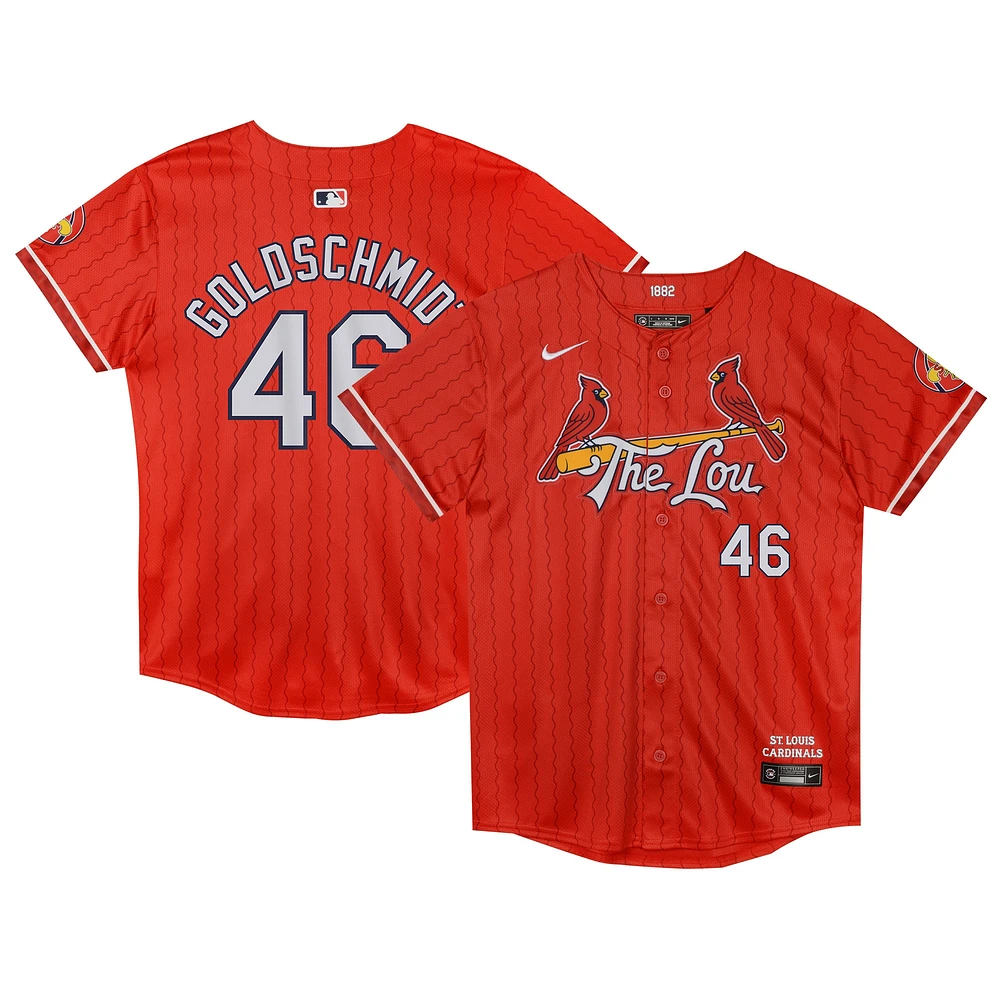 Maillot de joueur Nike Paul Goldschmidt St. Louis Cardinals 2024 City Connect Limited pour enfants d'âge préscolaire, rouge