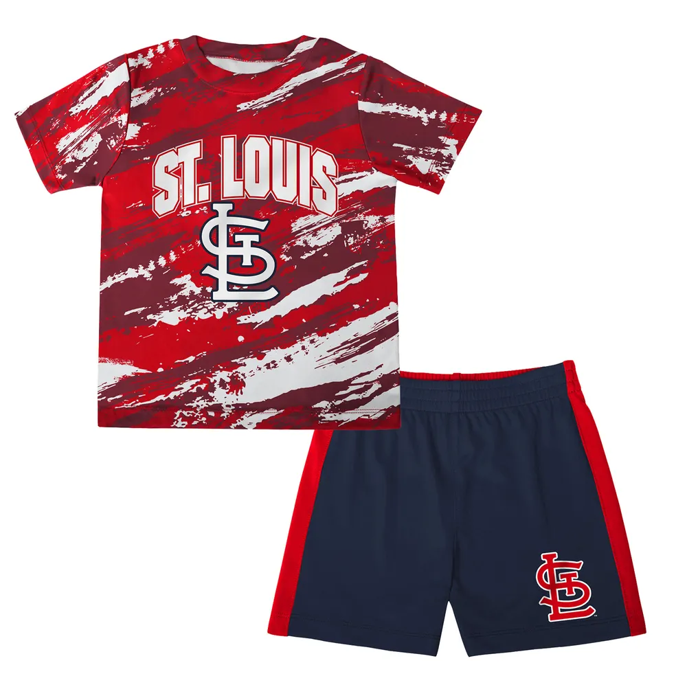 Lids St. Louis Cardinals Preschool Stealing Homebase 2.0 T-Shirt & Shorts  Set - Red/Navy