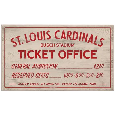 St. Louis Cardinals 10" x 17" Ticket Office Wood Sign