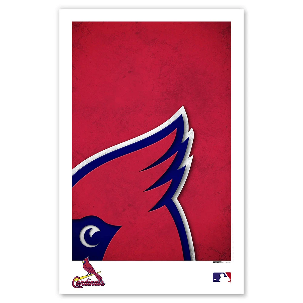 St. Louis Cardinals 11" x 17" Minimalist Logo Poster Print