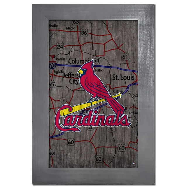 St. Louis Cardinals 24.25'' x 35.75'' Framed Logo Poster