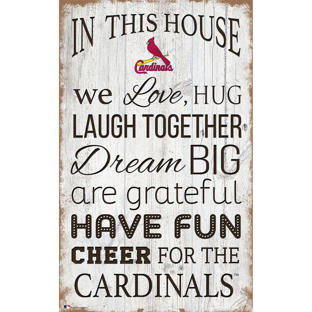 Lids St. Louis Cardinals Personalized 11 x 19 In This House Sign