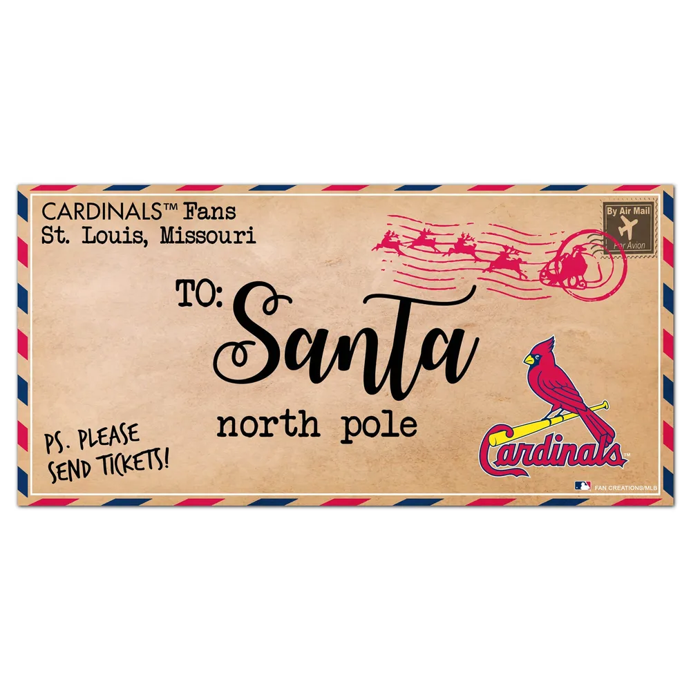 Lids St. Louis Cardinals 6'' x 12'' Letter to Santa Sign