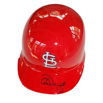 Cardinals Authentics: Game Worn Dylan Carlson Red Batting Helmet