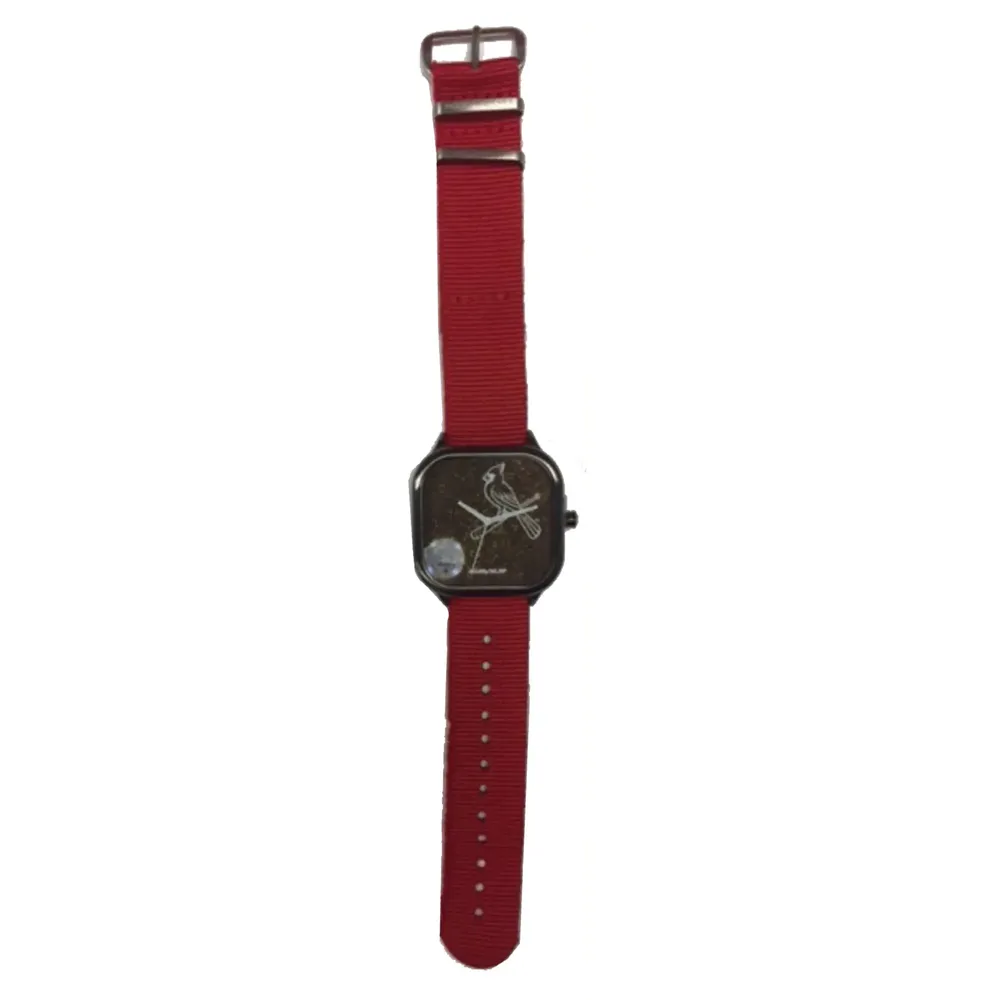 Men's Silver St. Louis Cardinals Stainless Steel Bracelet Wristwatch