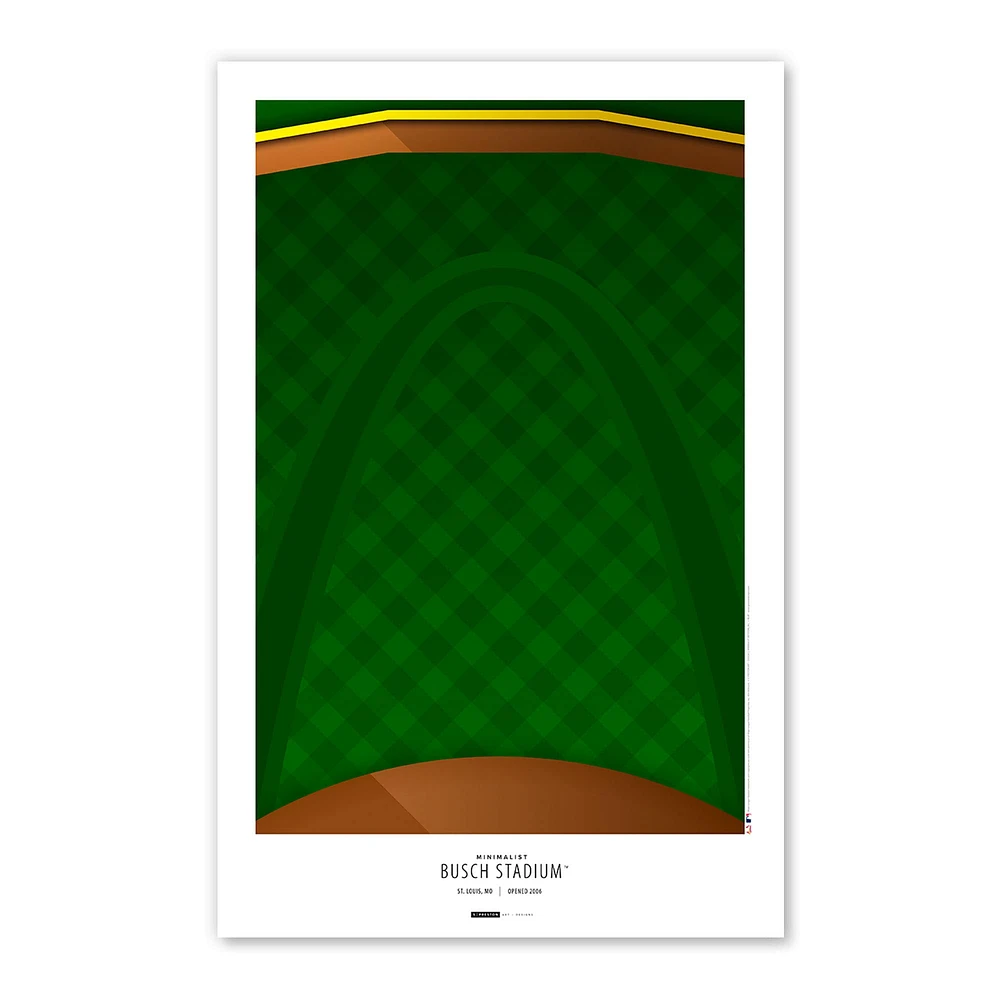 St. Louis Cardinals Busch Stadium 11'' x 17'' Minimalist Stadium Poster Art Print