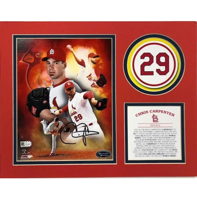 St. Louis Cardinals Jim Edmonds Autographed Framed Photo Matte 2014 Class  of Cardinals Hall of Fame Induction