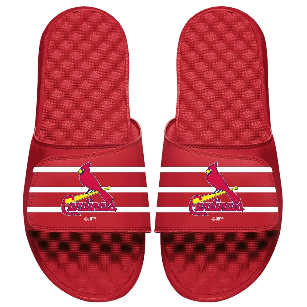 Lids St. Louis Cardinals ISlide MLB Stripe Slide Sandals - Red