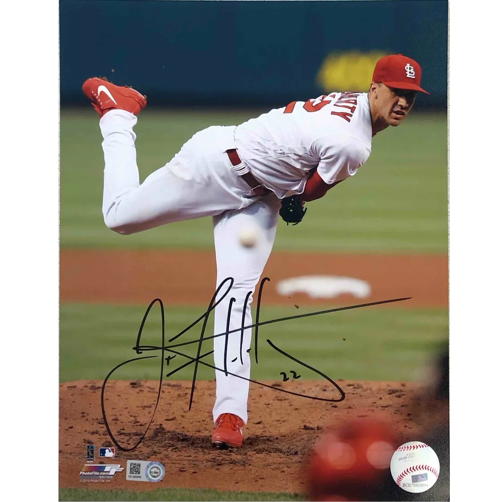 Jack Flaherty St. Louis Cardinals Autographed Fanatics Authentic Game-Used  Gray, Red and Navy Nike Cleats from the 2021 MLB Season with Game-Used  Inscriptions