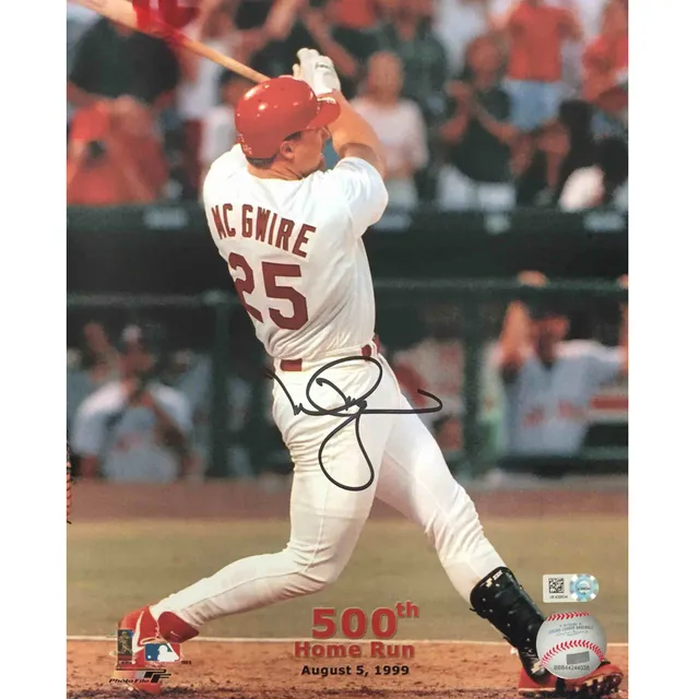 Mark McGwire St. Louis Cardinals Framed Autographed 62nd Home Run  Photograph 8 x 10