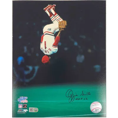 Ozzie Smith St. Louis Cardinals Autographed Red Mitchell & Ness