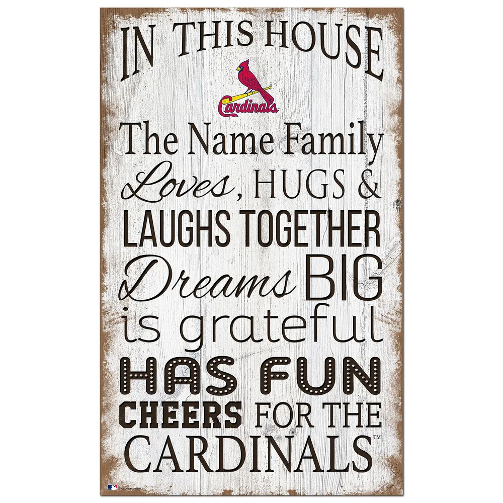 Lids St. Louis Cardinals Personalized 11 x 19 In This House Sign