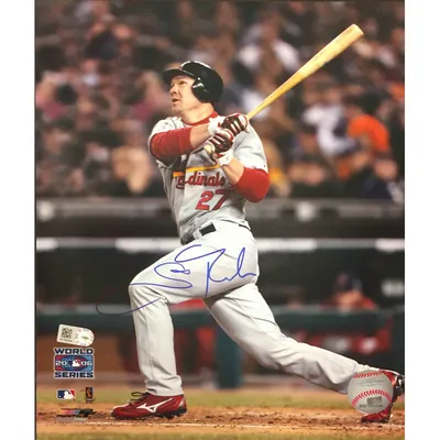 St. Louis Cardinals Dylan Carlson Autographed Fielding Photo