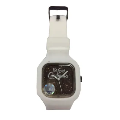 St. Louis Cardinals Script White Band Unisex Modify Watch With Authenticated Game Used Dirt