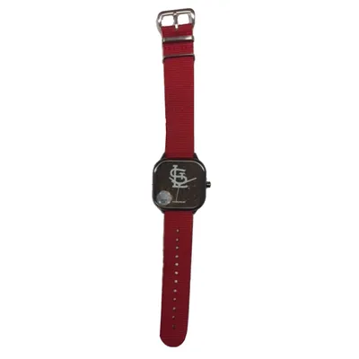 St. Louis Cardinals STL Logo Strap Unisex Stainless Steel Modify Watch with Authenticated Game Used Dirt