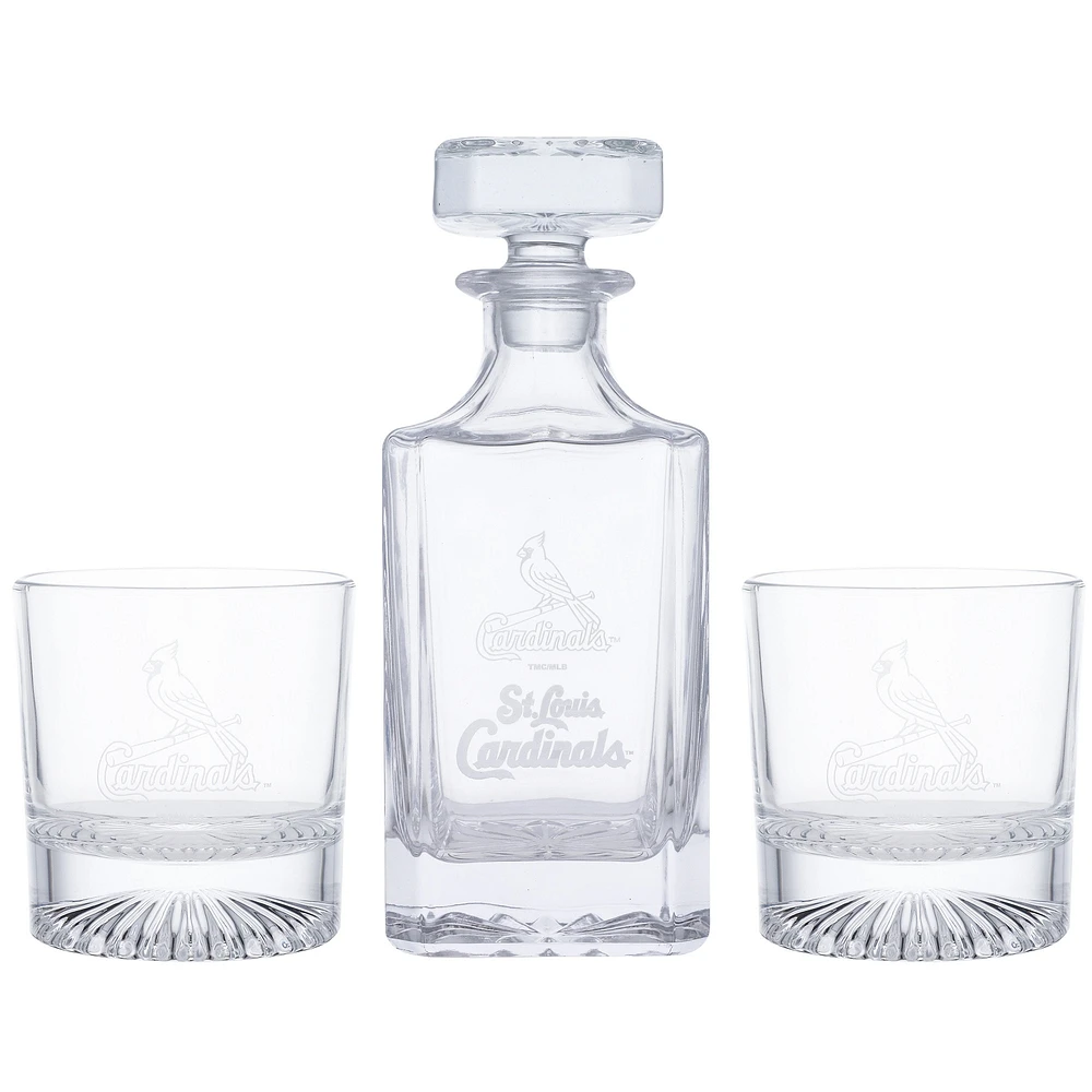 St. Louis Cardinals Three-Piece Decanter & Rocks Glasses Set