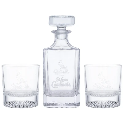 Ensemble de trois verres à whisky et carafe à whisky des Cardinals de St. Louis