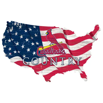 St. Louis Cardinals USA Flag Cutout Sign