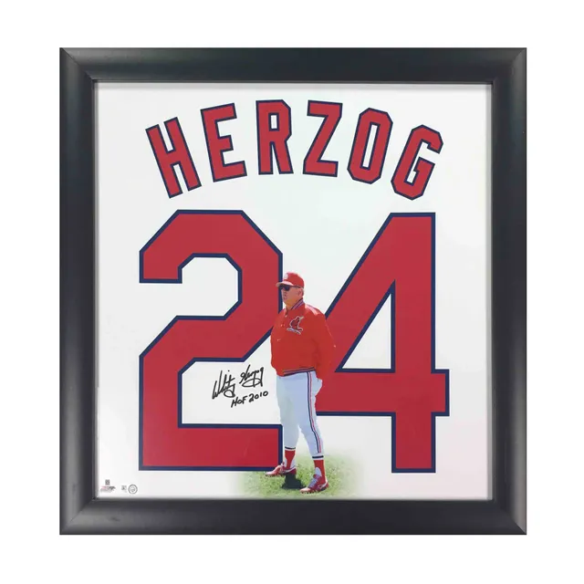 St. Louis Cardinals Whitey Herzog Autographed & Inscribed Photo - Cardinals  Retired Numbers Collection