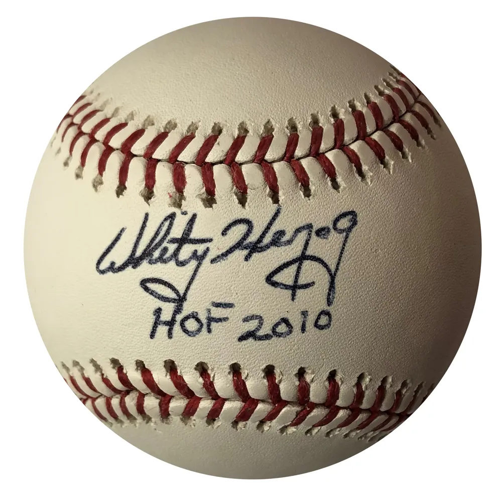 St. Louis Cardinals Whitey Herzog Autographed Baseball with HOF 10 Ins