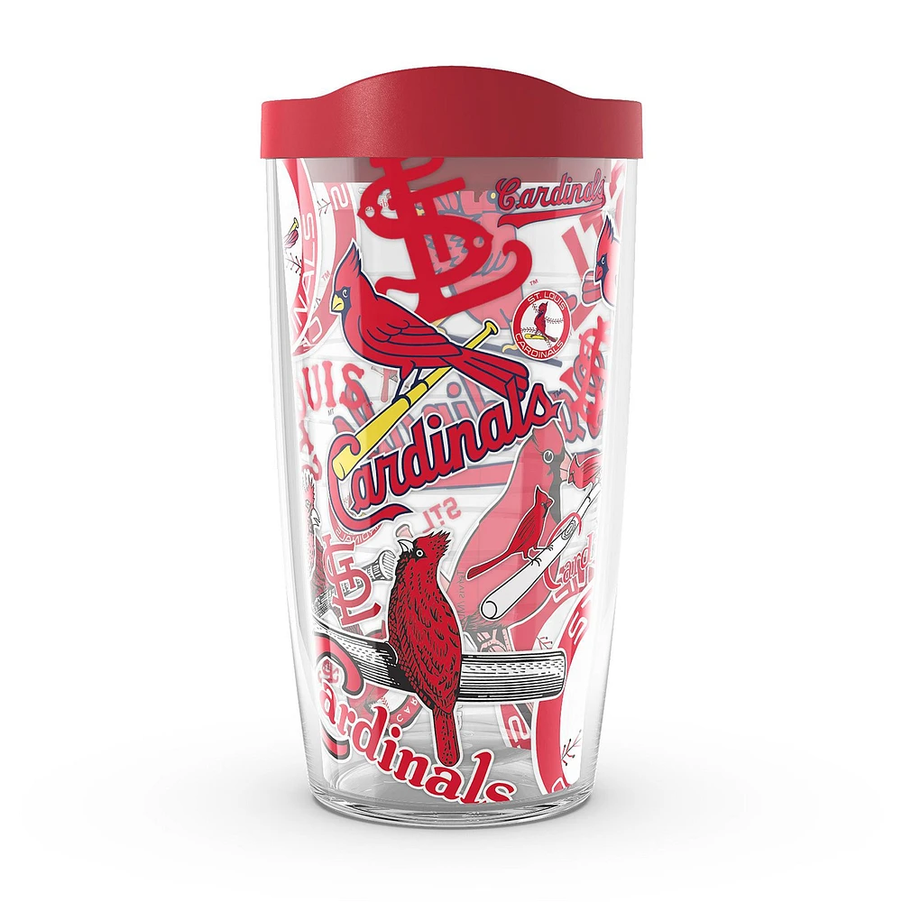 Cardinals de Saint-Louis de Tervis 16oz. Gobelet entièrement enveloppé avec couvercle