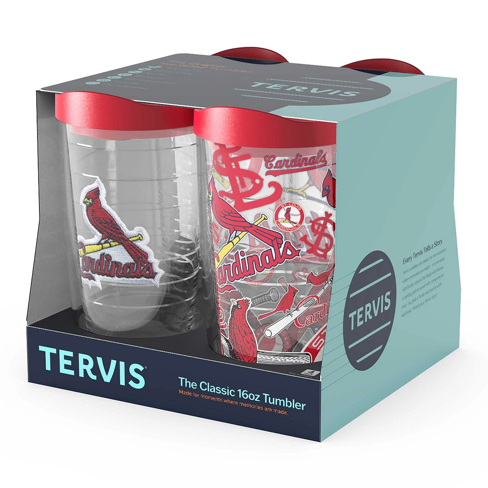 Tervis St. Louis Cardinals paquet de quatre 16oz. Ensemble de gobelets classiques